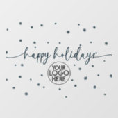 Modern Kerstgroet Zakelijk Logo Sneeuwvlok  Raamsticker (Vel)