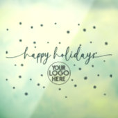 Modern Kerstgroet Zakelijk Logo Sneeuwvlok  Raamsticker (Vel 3)