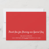 Modern kersthuwelijk en vrolijk bedankt Foto Feestdagenkaart (Achterkant)