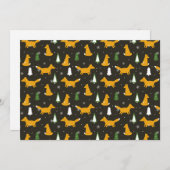 Modern Kerstkaart met Vos en Dennenboom (Voorkant / Achterkant)