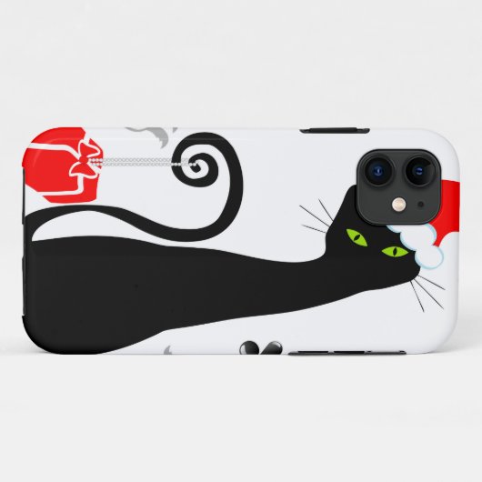 Modern kerstKat Case-Mate iPhone Case (Achterkant (horizontaal))