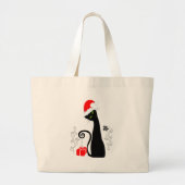 Modern kerstKat Grote Tote Bag (Voorkant)