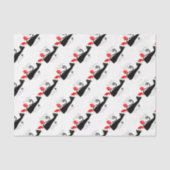 Modern kerstKat in Santa Hats Tissuepapier (Voorkant)