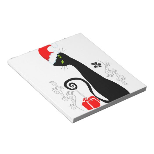 Modern kerstKat Notitieblok (Schuin)