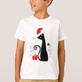 Modern kerstKat T-shirt (Voorkant)