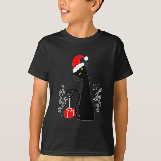 Modern kerstKat T-shirt (Voorkant)