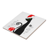 Modern kerstKat Tegeltje (Zijkant)
