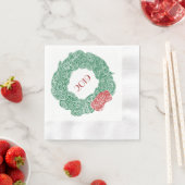 Modern Kerstkransjaar Servet (Insitu)