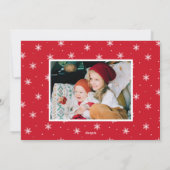 Modern Kerstmis 4 Foto Collage Feestdagenkaart (Achterkant)