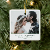 Modern Kerstmis als Mijnheer & Mevrouw Ornament
