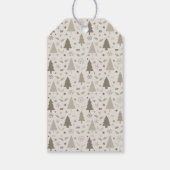 Modern Kerstmis Beige Vakantie Cadeaulabel (Achterkant)