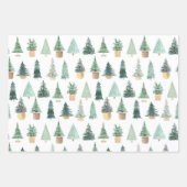 Modern | Kerstmis | Bomen | Minimalistisch Inpakpapier Vel (Voorkant 2)