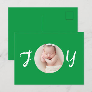 MODERN KERSTMIS FAMILIE FOTO BRIEFKAART