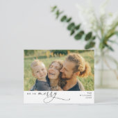 Modern, Kerstmis, Familiefoto, Oh zo vrolijk Briefkaart (Staand voorkant)