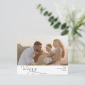 Modern, Kerstmis, Familiefoto, Oh zo vrolijk Briefkaart (Staand voorkant)