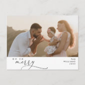 Modern, Kerstmis, Familiefoto, Oh zo vrolijk Briefkaart (Voorkant)