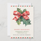 Modern Kerstmis Feestdagenkaart (Voorkant)