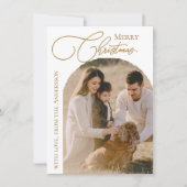 Modern Kerstmis Foto Feestdagenkaart (Voorkant)