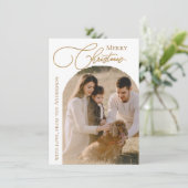 Modern Kerstmis Foto Feestdagenkaart (Staand voorkant)