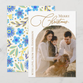 Modern Kerstmis Foto Feestdagenkaart