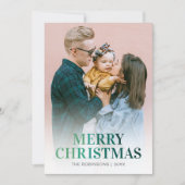 Modern Kerstmis Foto Feestdagenkaart (Voorkant)