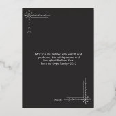 Modern Kerstmis Foto Folie  Folie Feestdagenkaart (Achterkant)