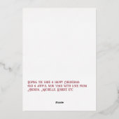 Modern Kerstmis Foto met Ivoor & Roségoud Folie Feestdagenkaart (Achterkant)