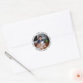 Modern Kerstmis Foto Ronde Sticker (Envelop)