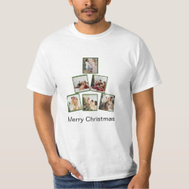 Modern Kerstmis Fotocollage T-shirt