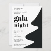 Modern Kerstmis Gala Party Business Kaart (Voorkant)