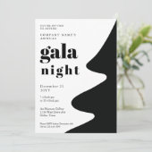 Modern Kerstmis Gala Party Business Kaart (Staand voorkant)