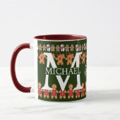 Modern Kerstmis Gebak Monogram Kerstvakantie Mok (Links)