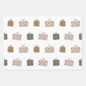 Modern | Kerstmis | Goud | Minimalistisch Inpakpapier Vel (Voorkant 2)