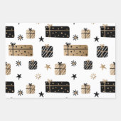 Modern | Kerstmis | Goud | Minimalistisch Inpakpapier Vel (Voorkant 2)