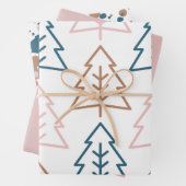 Modern | Kerstmis | Goud | Minimalistisch Inpakpapier Vel (In situ)