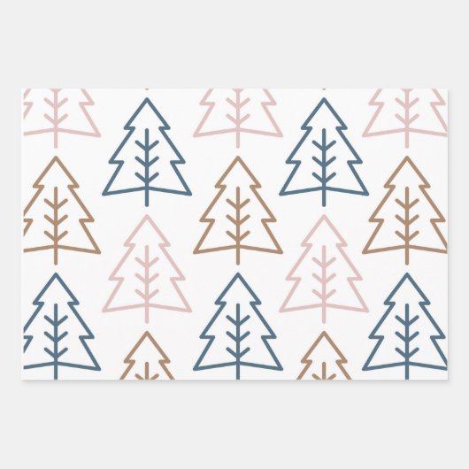 Modern | Kerstmis | Goud | Minimalistisch Inpakpapier Vel (Voorkant)