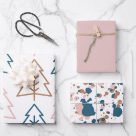 Modern | Kerstmis | Goud | Minimalistisch Inpakpapier Vel