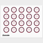 Modern Kerstmis in Plaid Ronde Sticker (Vel)
