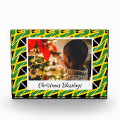 Modern Kerstmis JAMAICA FLAG Gepersonaliseerd Keep Fotoblokken (Voorkant)