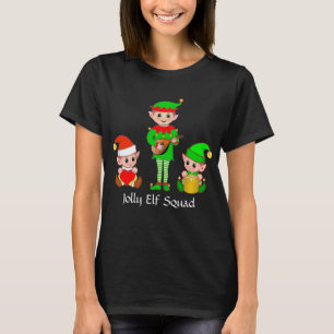 Modern Kerstmis Jolly Elf Squad T-Shirt