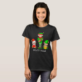 Modern Kerstmis Jolly Elf Squad T-Shirt (Voorkant volledig)