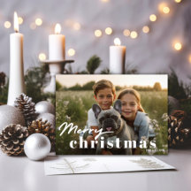 Modern Kerstmis Minimaal 1 Foto Elegant