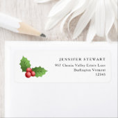 Modern Kerstmis minimalistisch retour adres label (Insitu)