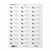 Modern Kerstmis minimalistisch retour adres label (Full Sheet)