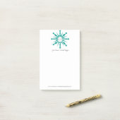 Modern Kerstmis Modern Sneeuwvlok Logo Post-it® Notes (Op bureau)