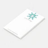 Modern Kerstmis Modern Sneeuwvlok Logo Post-it® Notes (Schuin)