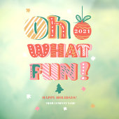Modern Kerstmis Oh wat leuk handlettering Raamsticker (Vel 3)