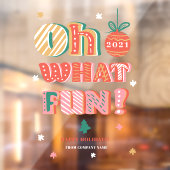 Modern Kerstmis Oh wat leuk handlettering Raamsticker (Vel 2)