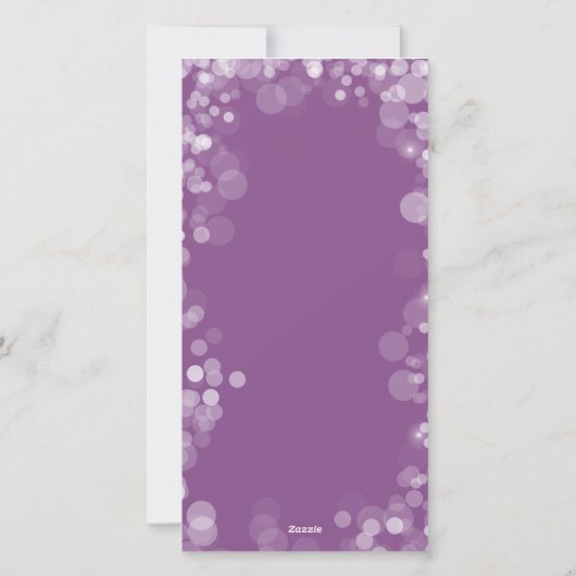 Modern Kerstmis Orchidee Bokeh Persoonlijk Feestdagenkaart (Achterkant)