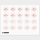 Modern Kerstmis Ronde Sticker (Vel)